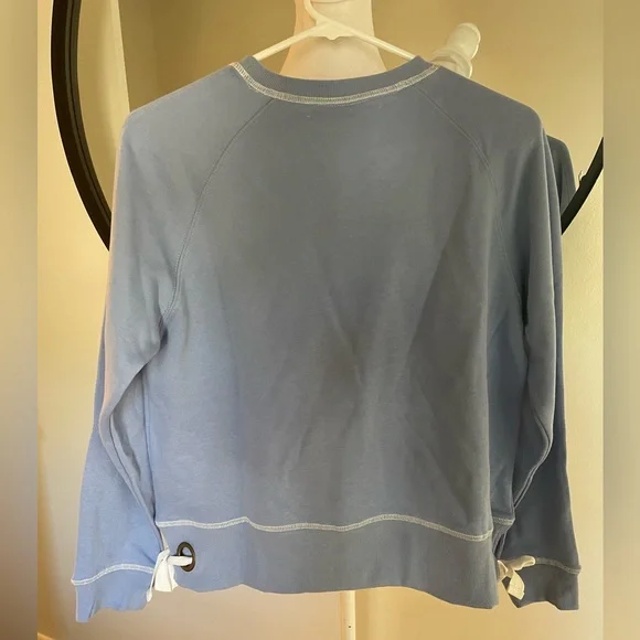 NWT Mersea Frenchie Tie Side Crewneck. SIZE Small. In Periwinkle - Picture 7 of 7
